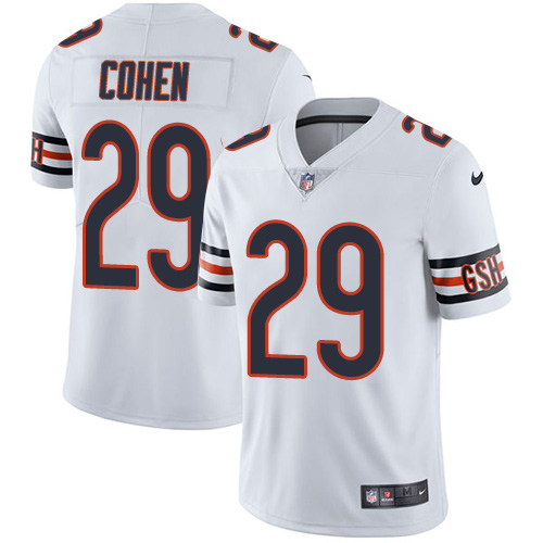 Men's Chicago Bears#29 Tarik Cohen White Vapor Untouchable Limited Stitched NFL Jersey