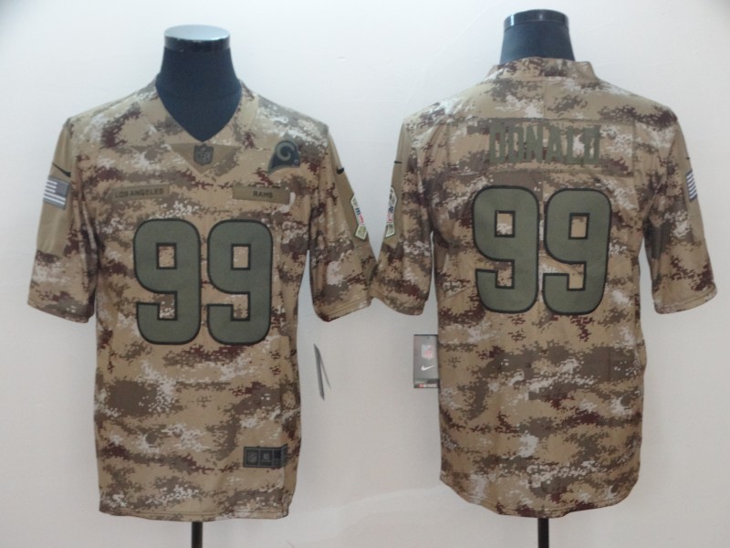 Men's Los Angeles Rams #99 Aaron Donald 2018 Camo Salute To Service Limited Stitched NFL Jersey