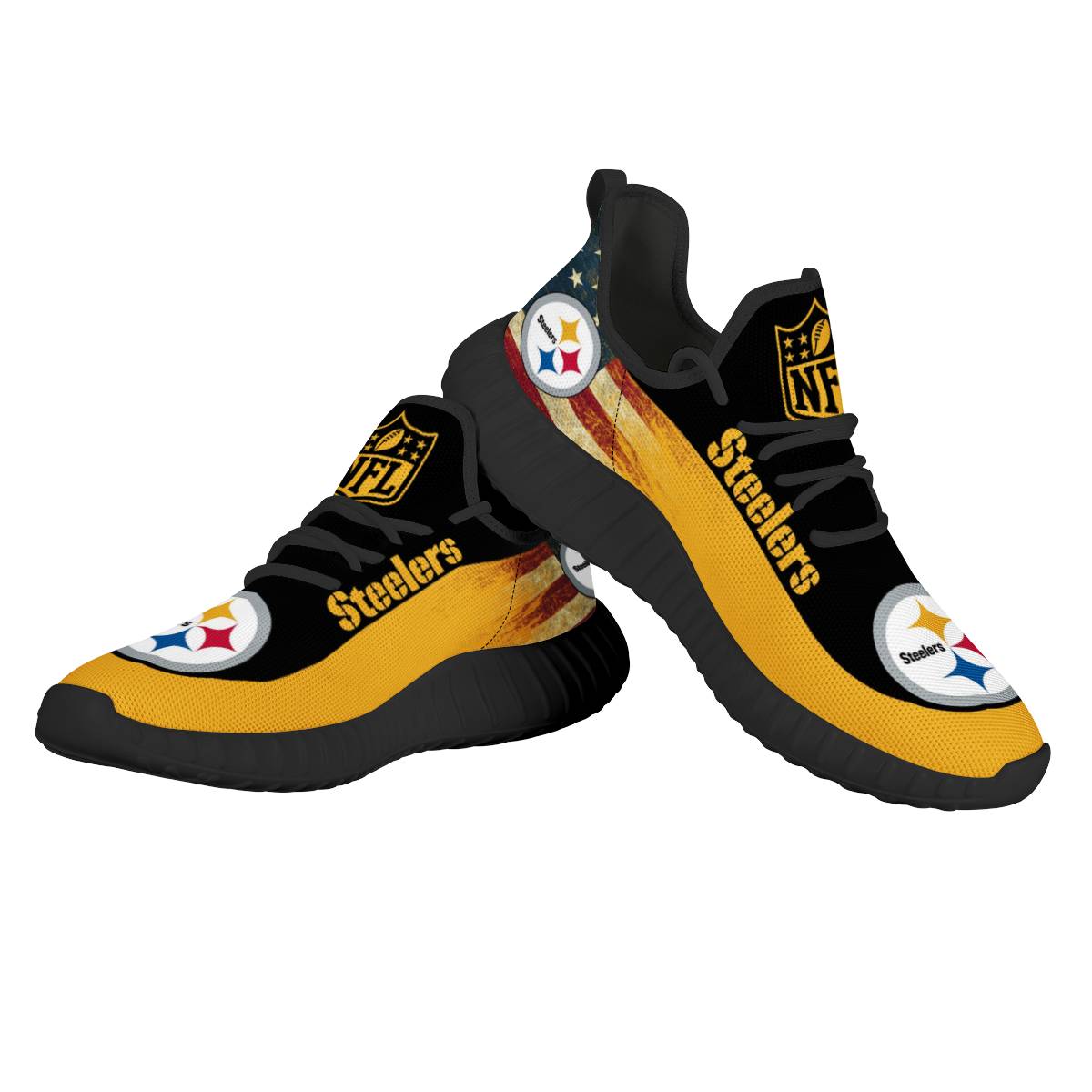 Men's NFL Pittsburgh Steelers Lightweight Running Shoes 006