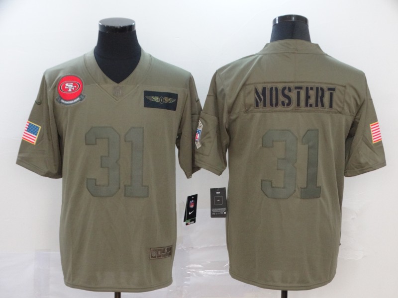 Men's San Francisco 49ers #31 Raheem Mostert Camo Salute To Service Limited Stitched NFL Jersey