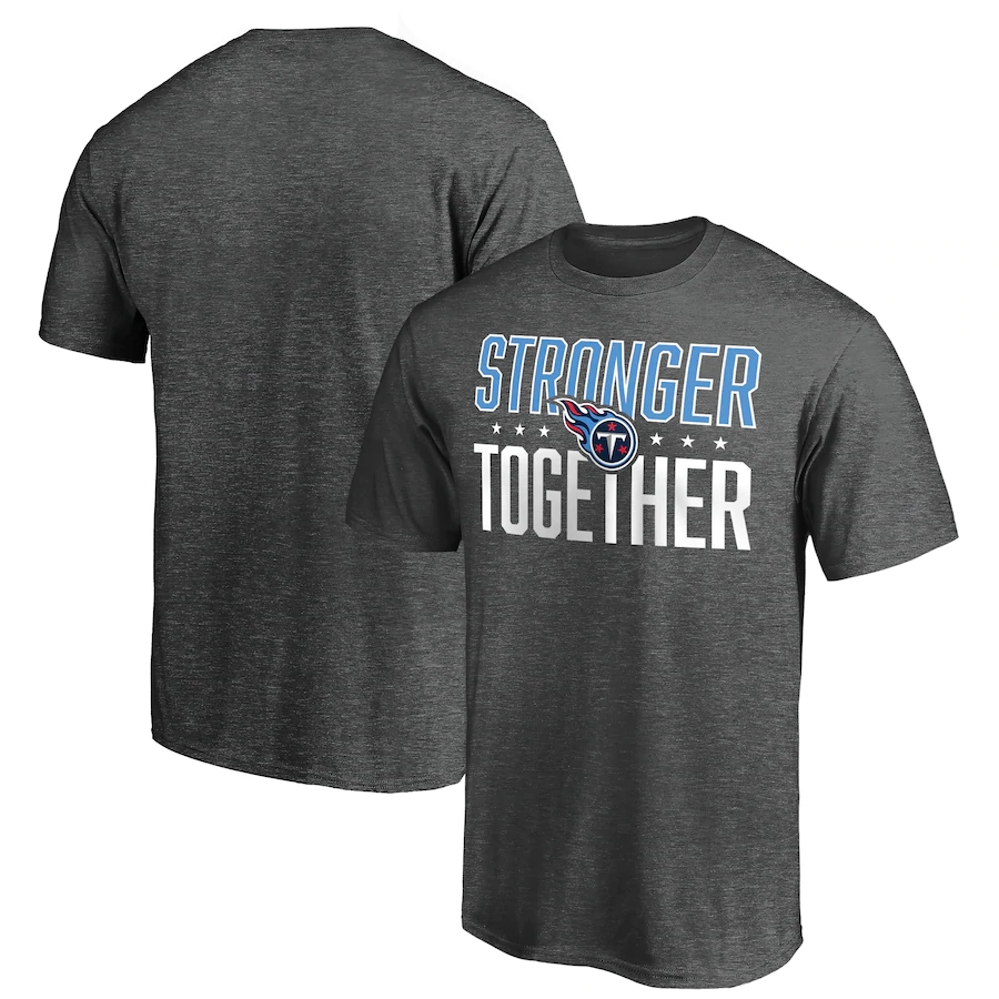 Men's Tennessee Titans Heather Charcoal Stronger Together T-Shirt