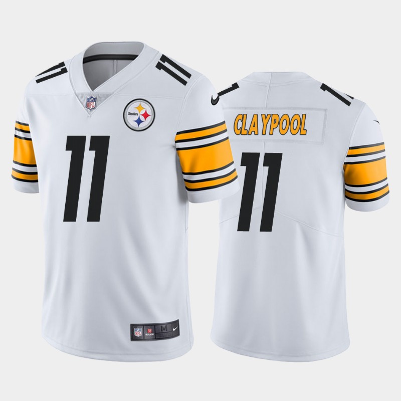 Men's Pittsburgh Steelers #11 Chase Claypool White Vapor Untouchable Limited Stitched NFL Jersey