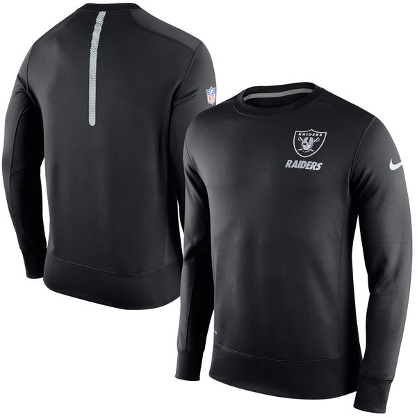 Men's Oakland Raiders 2019 Black Sideline Circuit Performance Sweatshirt