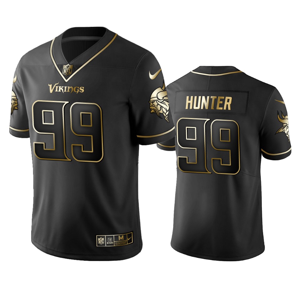 Men's Minnesota Vikings #99 Danielle Hunter Black 2019 Golden Edition Limited Stitched NFL Jersey