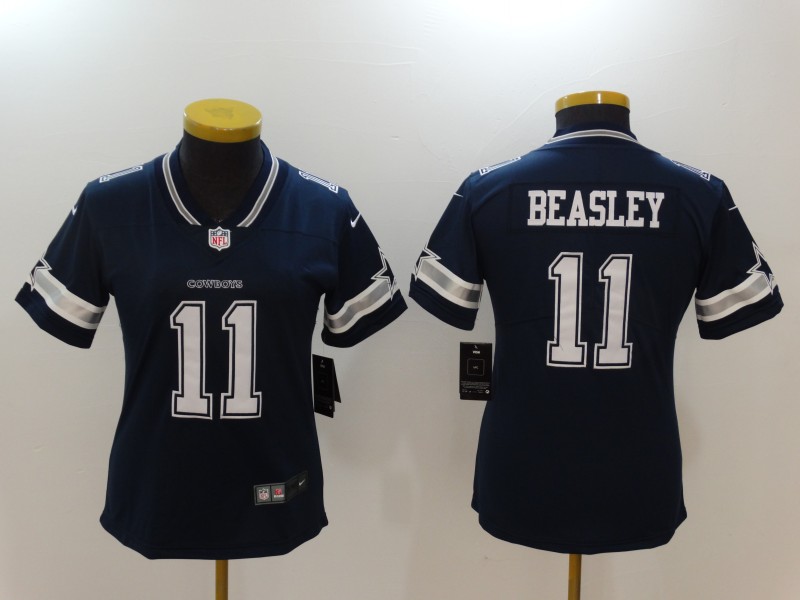 Women's Dallas Cowboys #11 Cole Beasley Navy Blue Vapor Untouchable Limited Stitched NFL Jersey
