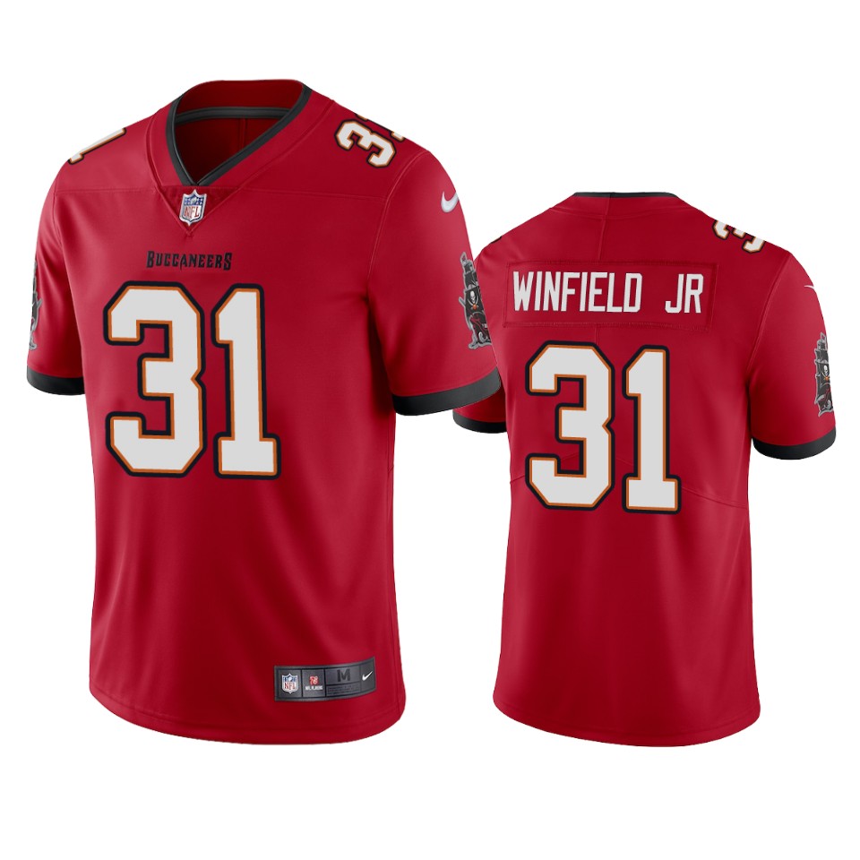 Men's Tampa Bay Buccaneers #31 Antoine Winfield Jr. New Red Vapor Untouchable Limited Stitched Jersey