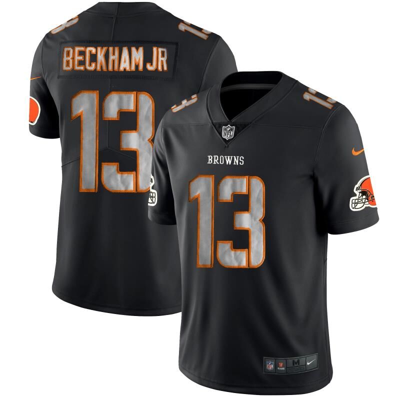 Men's Cleveland Browns #13 Odell Beckham Jr. Black Impact Limited Stitched NFL Jersey