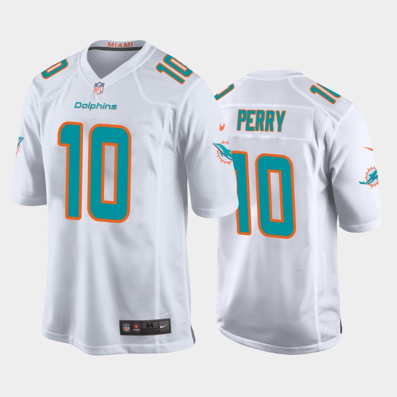Men's Miami Dolphins #10 Malcolm Perry 2020 White Stitched NFL Jersey