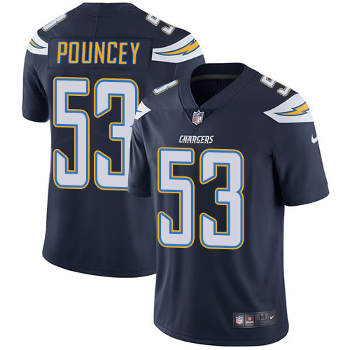 Men's Los Angeles Chargers #53 Mike Pouncey Navy Blue Vapor Untouchable Limited Stitched NFL Jersey