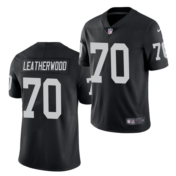 Men's Las Vegas Raiders #70 Alex Leatherwood 2021 NFL Draft Black Vapor Untouchable Limited Stitched Jersey (Check description if you want Women or Youth size)