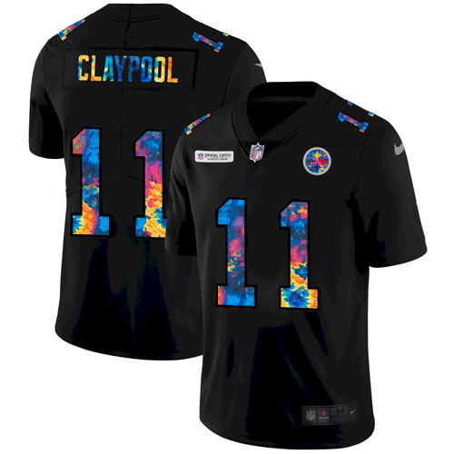 Men's Pittsburgh Steelers #11 Chase Claypool 2020 Black Crucial Catch Limited Stitched NFL Jersey