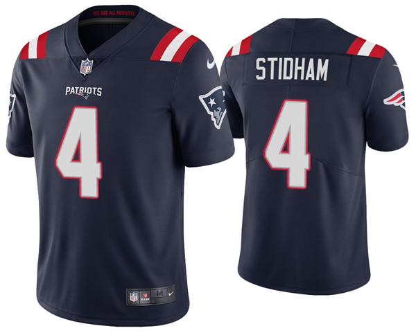 Men's New England Patriots #4 Jarrett Stidham 2020 Navy Vapor Untouchable Limited Stitched NFL Jersey