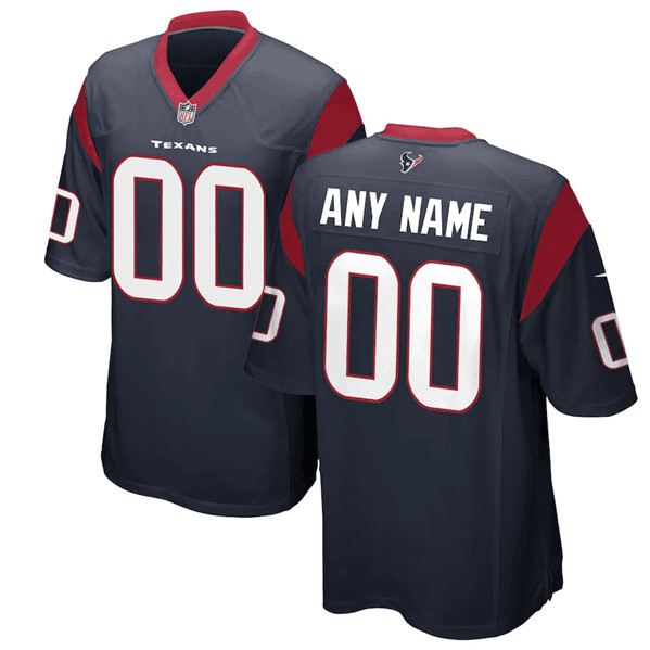 Men's Houston Texans ACTIVE PLAYER Custom Navy Stitched Game Jersey