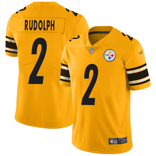 Men's Pittsburgh Steelers #2 Mason Rudolph Gold Inverted Legend Stitched NFL Jersey
