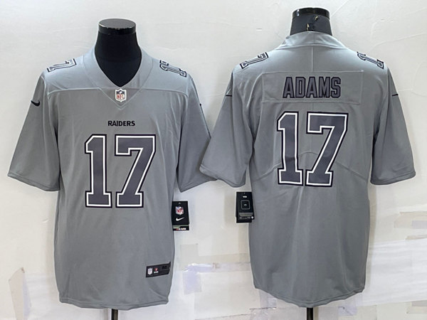 Men's Las Vegas Raiders #17 Davante Adams Gray Atmosphere Fashion Stitched Jersey