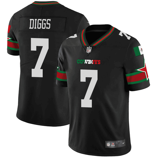 Men's Dallas Cowboys #7 Trevon Diggs Black Mexico Vapor Limited Stitched Football Jersey
