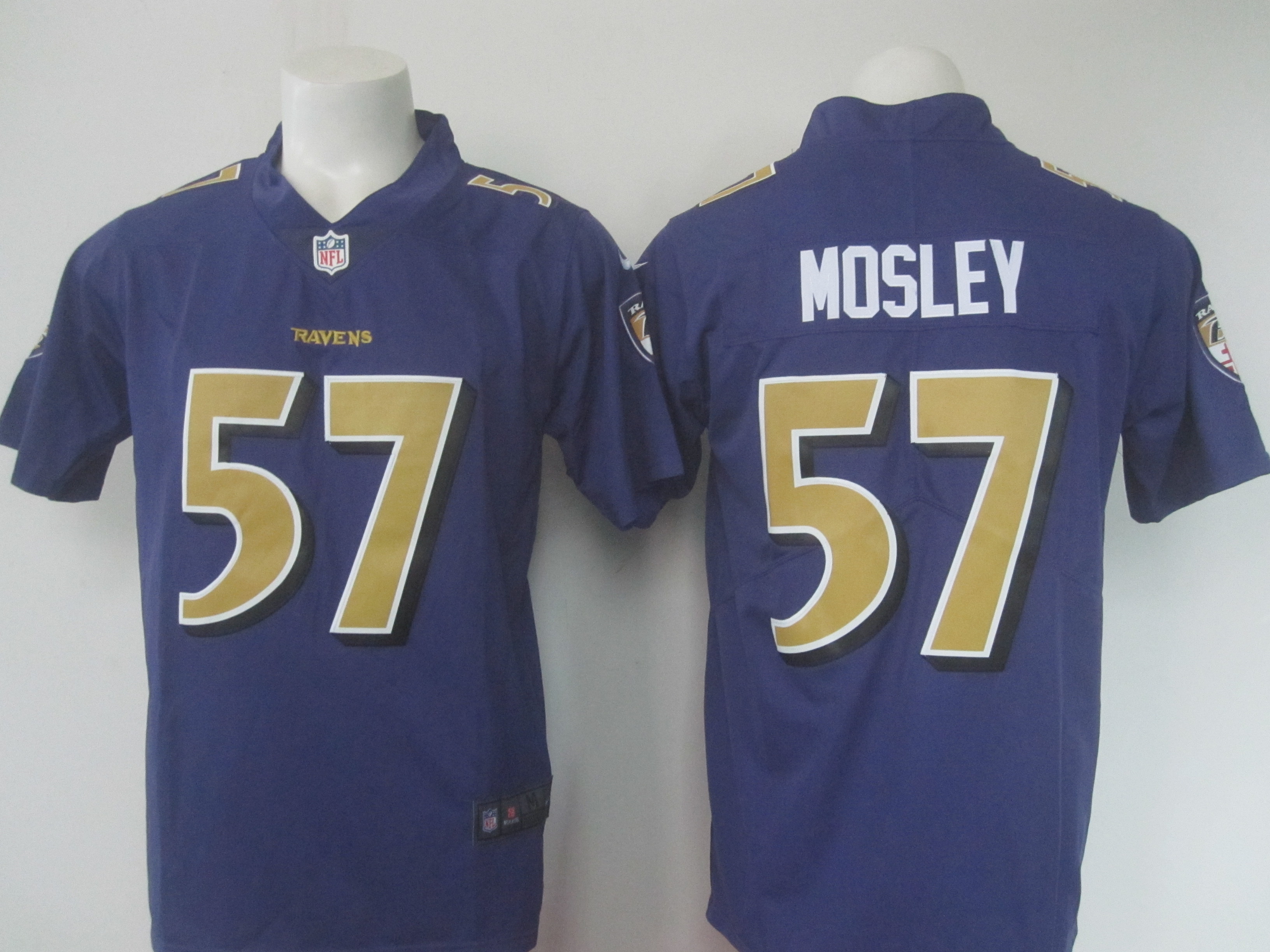 Men's Nike Ravens #57 C.J. Mosley Purple Rush Stitched NFL Jersey