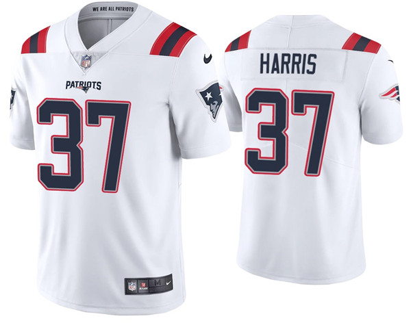 Men's New England Patriots #37 Damien Harris 2020 White Vapor Untouchable Limited Stitched NFL Jersey