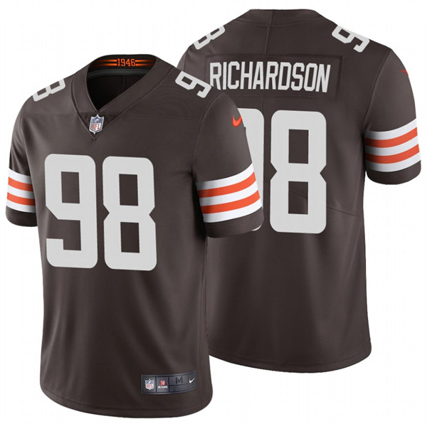 Men's Cleveland Browns #98 Sheldon Richardson 2020 New Brown Vapor Untouchable Limited Stitched Jersey