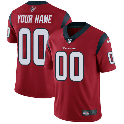 Men's Houston Texans ACTIVE PLAYER Custom 2023 Draft Red Vapor Untouchable Limited Stitched Jersey