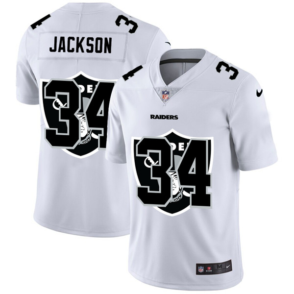Men's Oakland Raiders #34 Bo Jackson White Stitched NFL Jersey