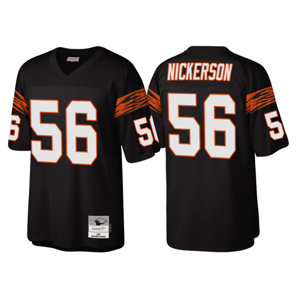 Men's Cincinnati Bengals #56 Hardy Nickerson Black Throwback Legacy Stitched Jersey