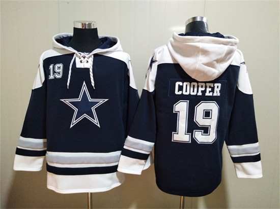 Men's Dallas Cowboys ACTIVE PLAYER Custom Navy Ageless Must-Have Lace-Up Pullover Hoodie