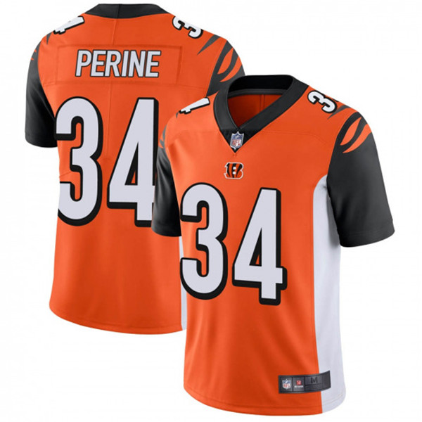 Men's Cincinnati Bengals #34 Samaje Perine Orange Vapor Untouchable Limited Stitched NFL Jersey
