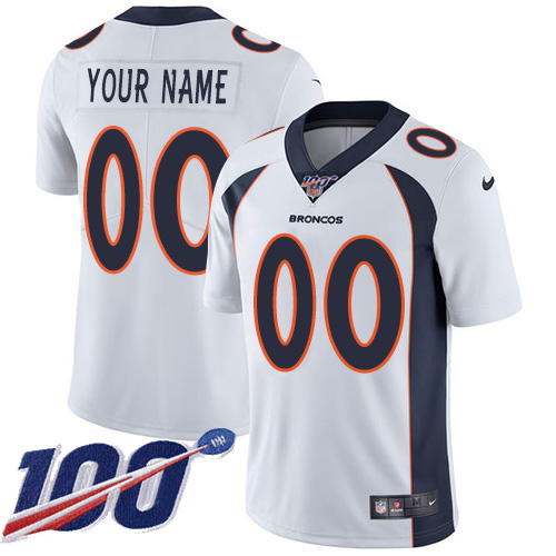 Men's Broncos 100th Season ACTIVE PLAYER White Vapor Untouchable Limited Stitched NFL Jersey