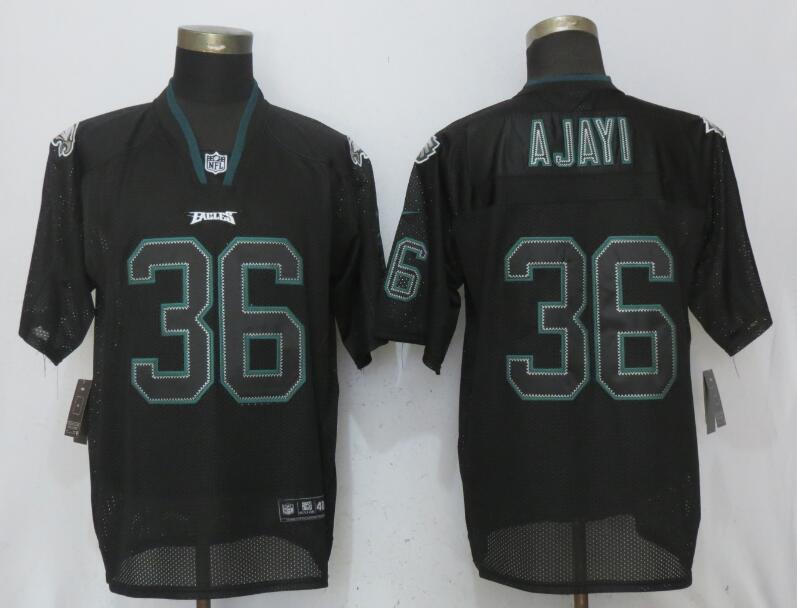 Men's Philadelphia Eagles #36 Jay Ajayi Black Lights Out Elite Stitched NFL Jersey
