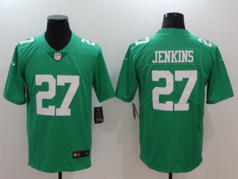 Men's Philadelphia Eagles #27 Malcolm Jenkins Green Throwback Vapor Untouchable Limited Stitched NFL Jersey