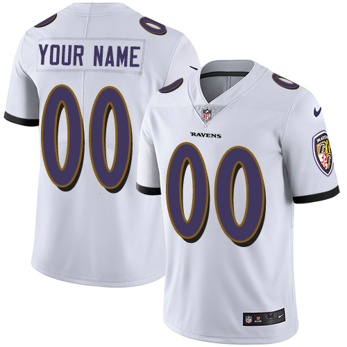Men's Ravens ACTIVE PLAYER White Vapor Untouchable Limited Stitched NFL Jersey (Check description if you want Women or Youth size)