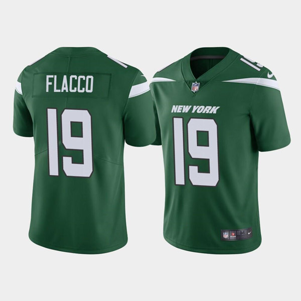 Men's New York Jets #19 Joe Flacco Green Vapor Limited Stitched Game Jersey