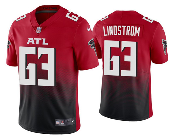Men's Atlanta Falcons #63 Chris Lindstrom 2020 Red Vapor Untouchable Limited Stitched NFL Jersey