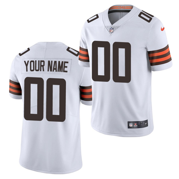 Men's Cleveland Browns ACTIVE PLAYER 2020 New White Vapor Untouchable Limited Stitched NFL Jersey (Check description if you want Women or Youth size)