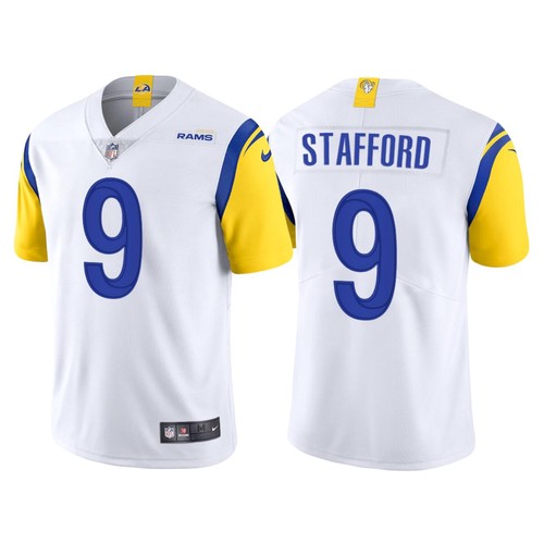 Men's Los Angeles Rams #9 Matthew Stafford 2021 White Vapor Untouchable Limited Alternate Stitched NFL Jersey (Check description if you want Women or Youth size)