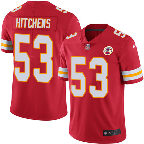 Men's Kansas City Chiefs #53 Anthony Hitchens Red Vapor Untouchable Limited Stitched NFL Jersey