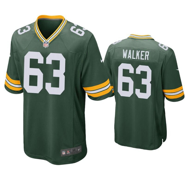Men's Green Bay Packers #63 Rasheed Walker Green Stitched Football Jersey