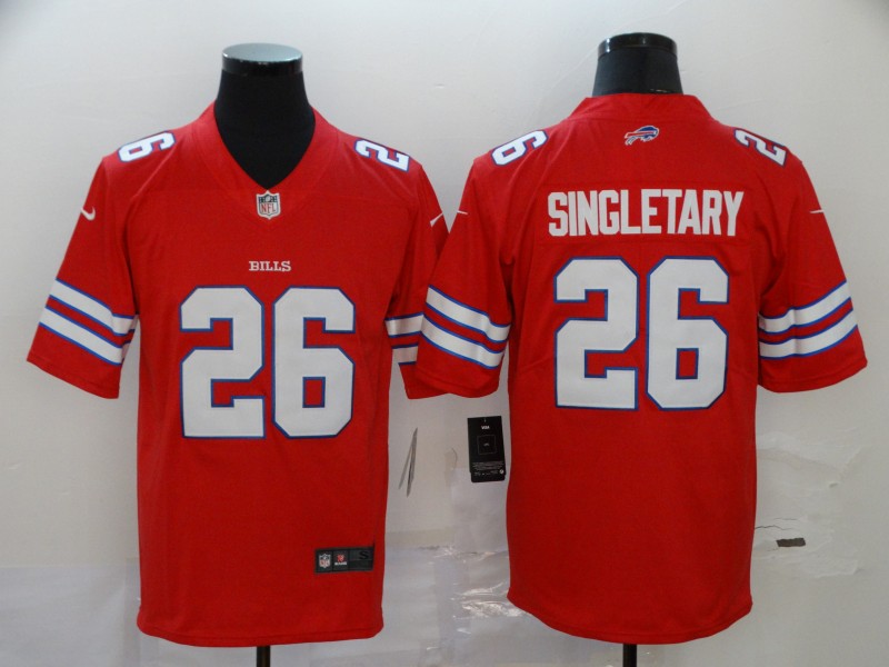Men's Buffalo Bills #26 Devin Singletary Red Vapor Untouchable Limited Stitched NFL Jersey