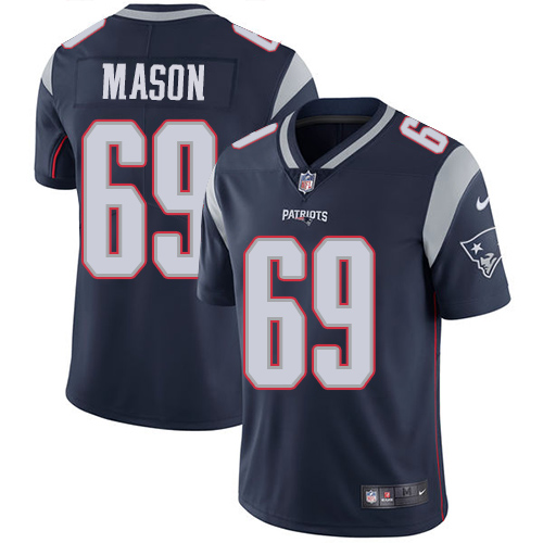 Men's New England Patriots #69 Shaq Mason Navy Blue Vapor Untouchable Limited Stitched NFL Jersey