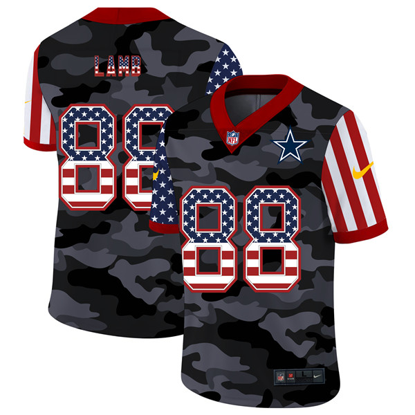 Men's Dallas Cowboys #88 CeeDee Lamb 2020 Camo USA Flag Limited Stitched NFL Jersey