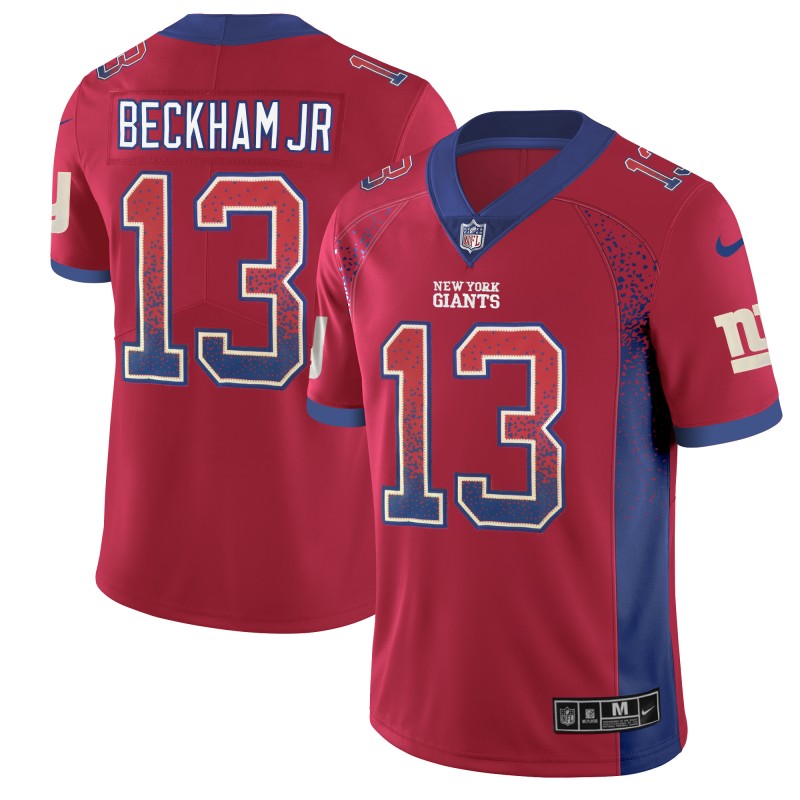 Men's Giants #13 Odell Beckham Jr.Red 2018 Drift Fashion Color Rush Limited Stitched NFL Jersey