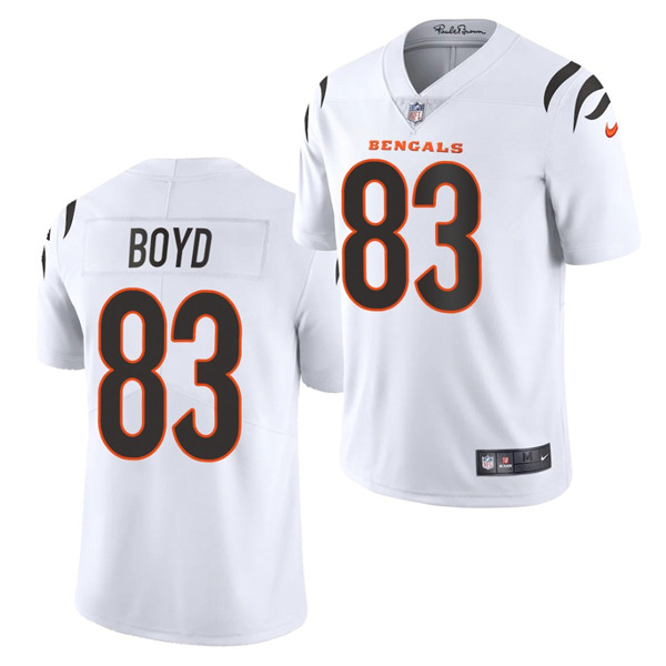 Men's Cincinnati Bengals #83 Tyler Boyd 2021 White Vapor Untouchable Limited Stitched NFL Jersey