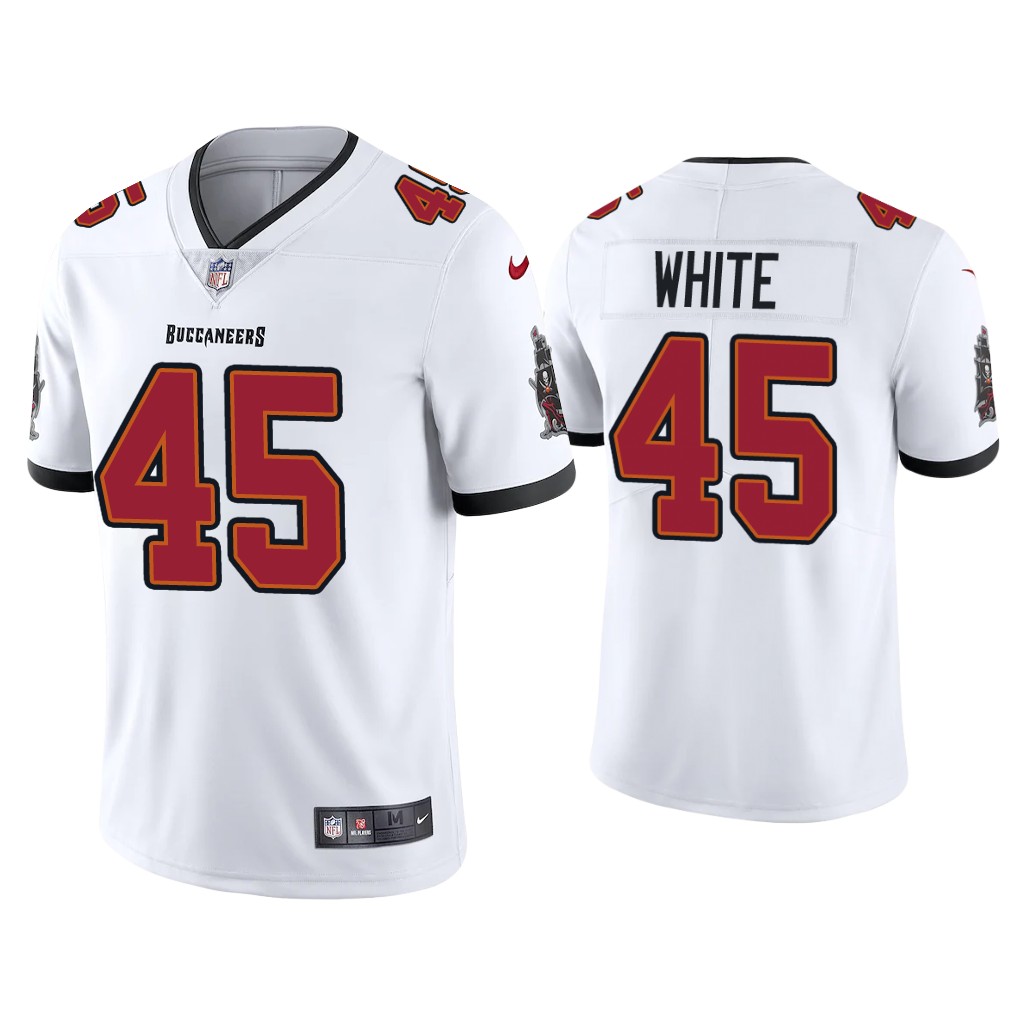 Men's Tampa Bay Buccaneers #45 Devin White 2020 White Vapor Untouchable Limited Stitched NFL Jersey