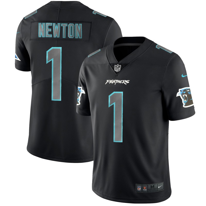 Men's Panthers #1 Cam Newton 2018 Black Impact Limited Stitched NFL Jersey