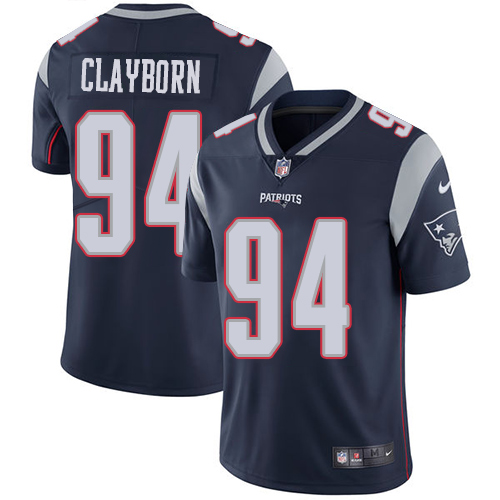 Men's New England Patriots #94 Adrian Clayborn Navy Blue Vapor Untouchable Limited Stitched NFL Jersey