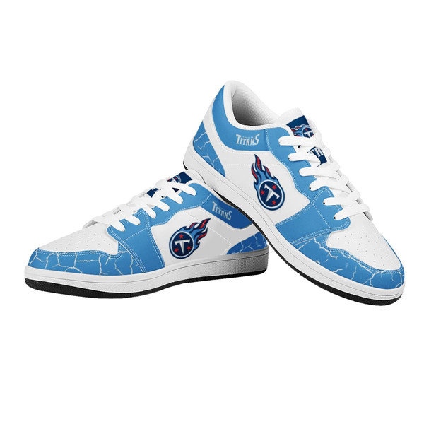 Men's Tennessee Titans AJ Low Top Leather Sneakers 001
