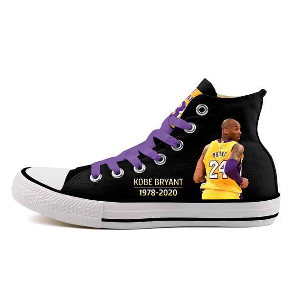 Women's And Youth Lakers Kobe Bryant Repeat Print High Top Sneakers 010