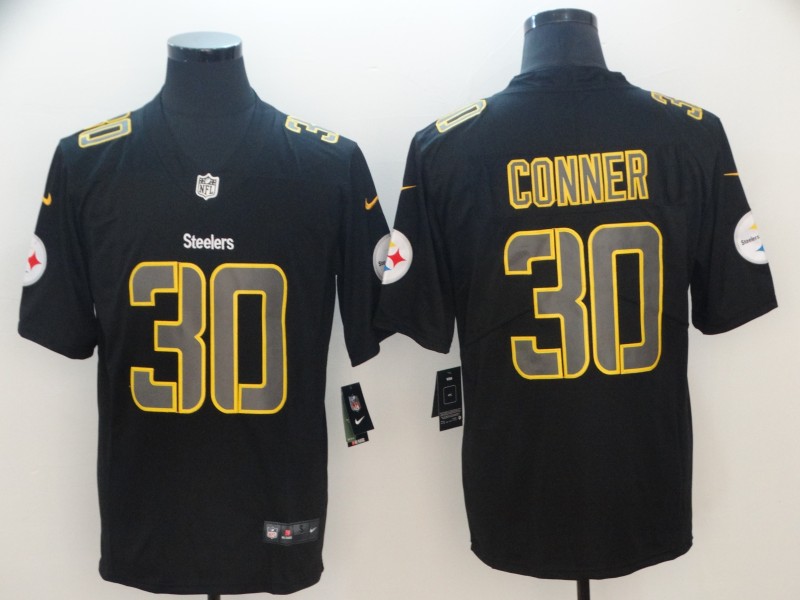 Men's Pittsburgh Steelers #30 James Conner Black 2018 Black Impact Limited Stitched NFL Jersey