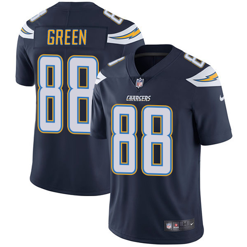 Men's Los Angeles Chargers #88 Virgil Green Navy Blue Vapor Untouchable Limited Stitched NFL Jersey